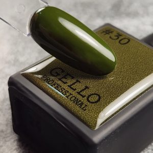 #30 לק ג'ל  ירוק זית כהה ג'לו GELLO