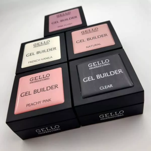 ⁦ג'ל בנייה ג'לו gello - בגוון - PEACHY PINK-  50 גרם⁩ – תמונה ⁦3⁩